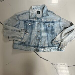Wild Fable Light Blue Distressed Denim Jacket